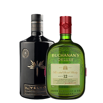 Velvo Artice Gin Cerrado Spirit Brasileiro 800ml + Buchanan's DeLuxe Blended Scotch Whisky Escocês 12 anos 1000ml
