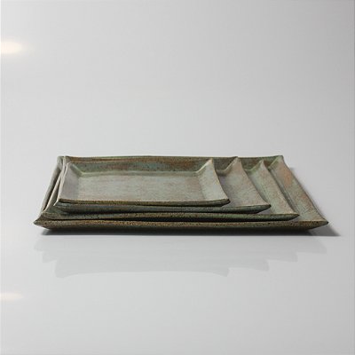 Conjunto de Pratos Quadrados Oliva