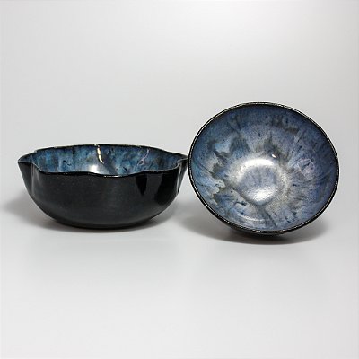 Conjunto de Bowls Azul com Efeito