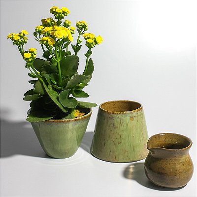 vaso auto irrigável verde M