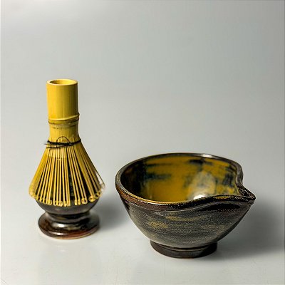 Kit para Matcha Preto e bege