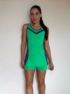 Vestido Ative com recortes azul
