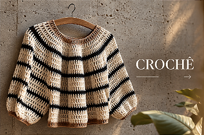 Blusa Crochê listrada