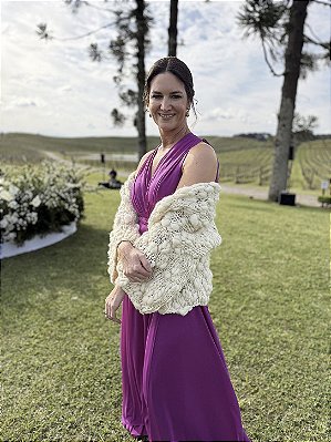 Cardigã de Tricô em Lã Merino Artesanal Feito à Mão - Daniela Righi