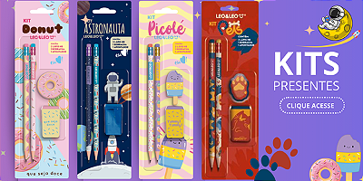 KITS - LAPIS, BOCHARA, APONTADOR