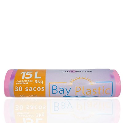 Saco de Lixo em Rolo Perfumado Lavanda  15L 39x58 c/30 - Bay Plastic