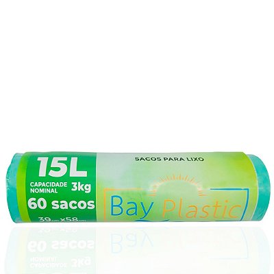Saco de Lixo em Rolo Perfumado Citronela  15L 39x58 c/60 - Bay Plastic