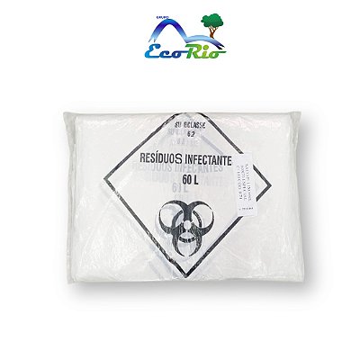 Saco de Lixo Hospitalar (Infectante) 60 Litros  C/ 100 Unidades  - BayPlastic