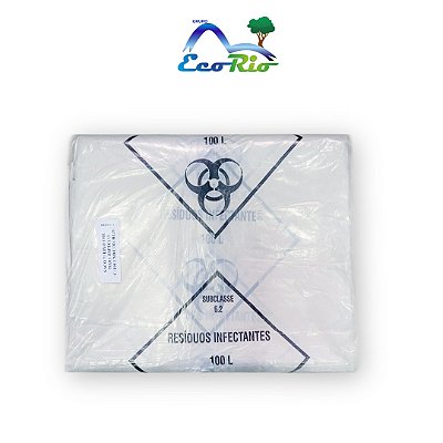Saco de Lixo Hospitalar (Infectante) 100 Litros  C/ 100 Unidades  - BayPlastic