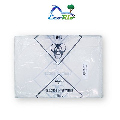 Saco de Lixo Hospitalar (Infectante) 200 Litros  C/ 100 Unidades  - BayPlastic