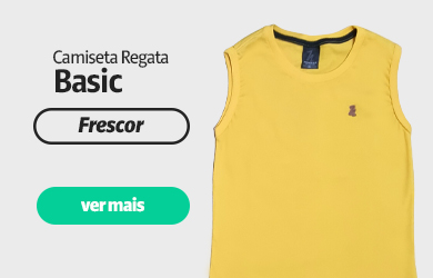 camiseta regata basic amarela
