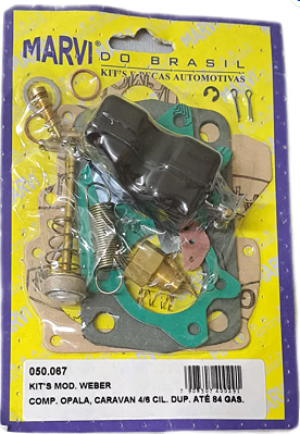 Kit Carburador Opala, Caravan Weber 4/6 Cil. Dup Até 84 Gas.