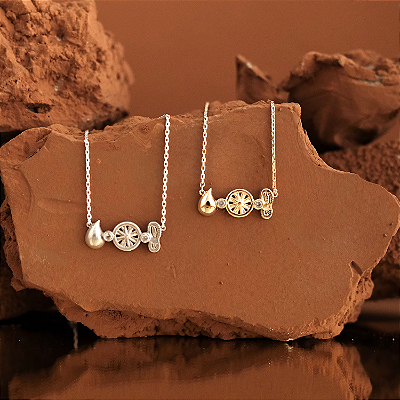 Colar Triathlon com Topázio Ouro