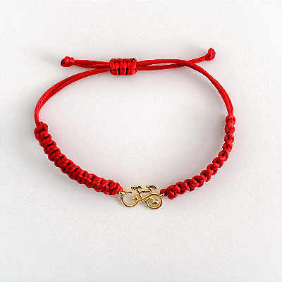 Pulseira Bike Macrame Ouro