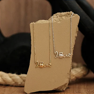 Colar Love Kettlebell Prata