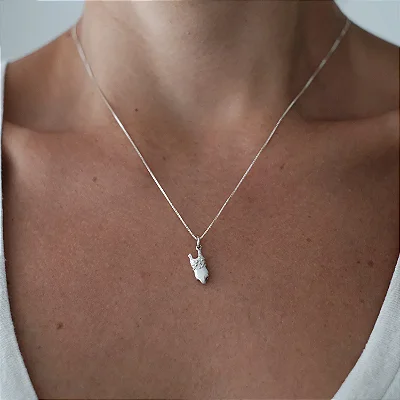 Colar Maio Poa Prata