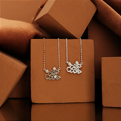 Colar Nada, Pedala, Corre - Curto Prata