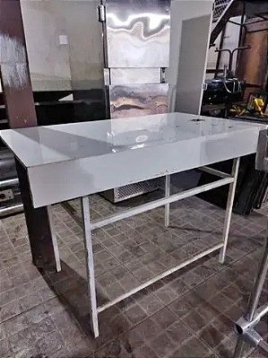 Mesa bancada de mármore (para preparo) - Usada