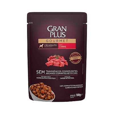 SACHÊ GRANPLUS  100 GR CÃES ADULTOS  CARNE