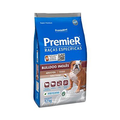 RAÇÃO Premier 12KG CÃES ADULTOS  ESP BULLDOG