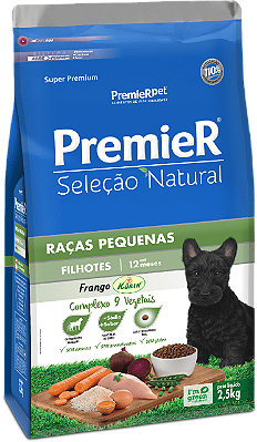 RAÇÃO Premier NAT 2,5KG CÃES FILHOTE PEQUENOS