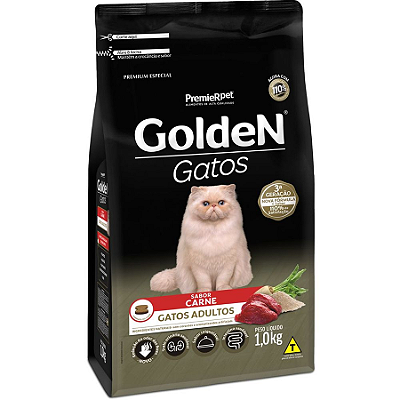 RAÇÃO Golden 1KG GATOS ADULTOS CAR