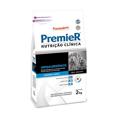 RAÇÃO Premier NUTRIÇÃO CLÍNICA 2KG CÃES HIPOALERGÊNICO