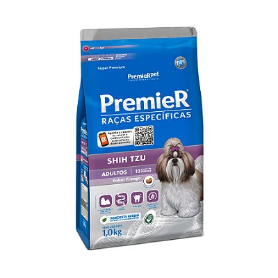 RAÇÃO Premier 1KG CÃES ADULTOS  ESP SHIHTZU