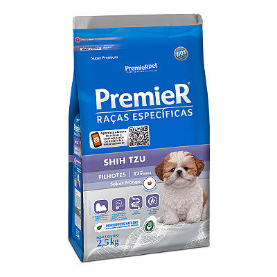 RAÇÃO Premier ESP 2,5KG CÃES FILHOTE SHIHTZU