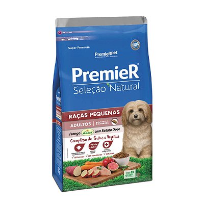 RAÇÃO Premier 1KG NAT CÃES ADULTOS  PEQUENOS BAT DOCE