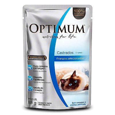RAÇÃO OPT CAT SACHE ADULTOS CAST FRANGO 85G