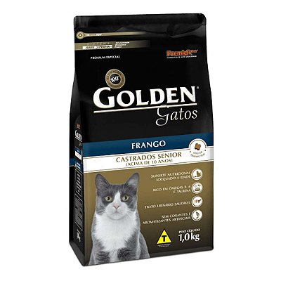 RAÇÃO Golden 1KG GATOS ADULTOS CASTRADOS/SÊNIOR