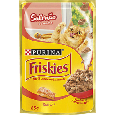 Ração Purina Friskies Salmão ao ao Molho 85g BR