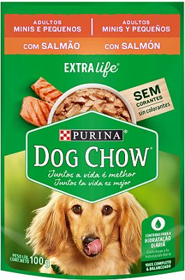 Ração Úmida DOG CHOW CÃES ADULTOS  Minis e Pequenos Salmão 100g