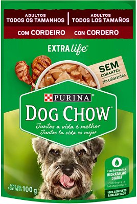 Ração Úmida DOG CHOW CÃES ADULTOS  Cordeiro 100g