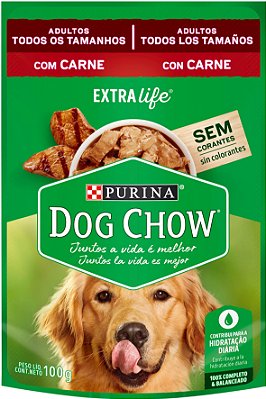 Ração Úmida DOG CHOW CÃES ADULTOS  Carne 100g