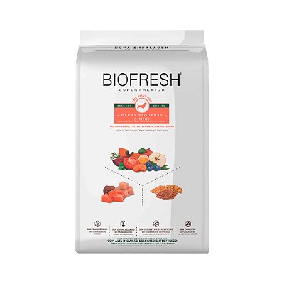 Ração Biofresh 10,1kg para CÃES ADULTOS  de Raças Pequenas e Mini