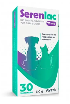 Suplemento Serenlac Para Cães e Gatos 75mg Cx/30 Comprimidos