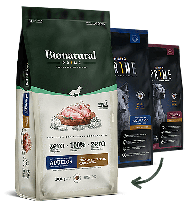 Ração Bionatural Prime Cães de Raças Médias e Grandes Adultos Frango 15kg