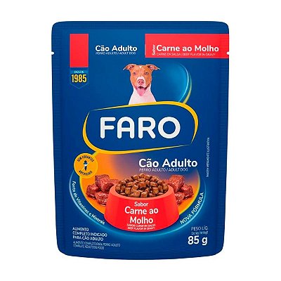 SACHE FARO P/ CAES SABOR CARNE 85G