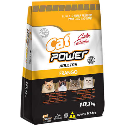 Ração Cat Power 10,1kg Cats Frango para Gatos Castrados