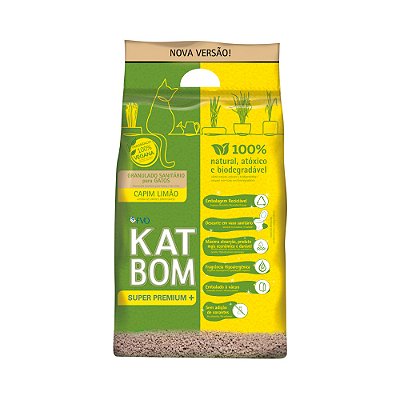 Granulado Higiênico Kat Bom Capim Limão Para Gatos 3kg