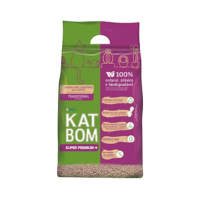 Granulado Higiênico Kat Bom Natural Para Gatos 3kg