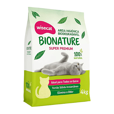 Granulado Higiênico Wisecat Bionature Para Gatos 4kg