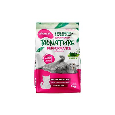 Granulado Higiênico Wisecat Bionature Performance Para Gatos 4kg
