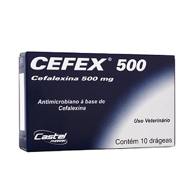 Cefex 500mg Antimicrobiano para Cães 10 drágeas
