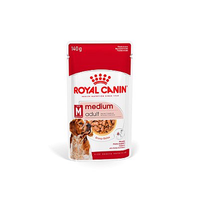 Ração Úmida Royal Canin Medium Adult para Cães Adultos de Raças Médias 140g (Sachê)