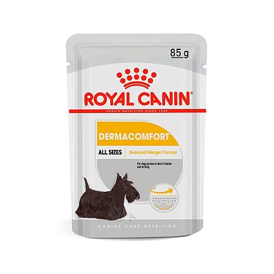 Ração Úmida Royal Canin Feline Care Nutrition Dermaconfort para Gatos Adultos 85g (Sachê)