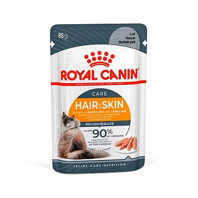 Ração Úmida Royal Canin Feline Care Nutrition Hair & Skin Pate para Gatos 85g