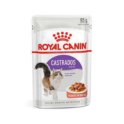 Ração Úmida Royal Canin Feline Health Nutrition Pedaços ao Molho para Gatos Castrados 85g